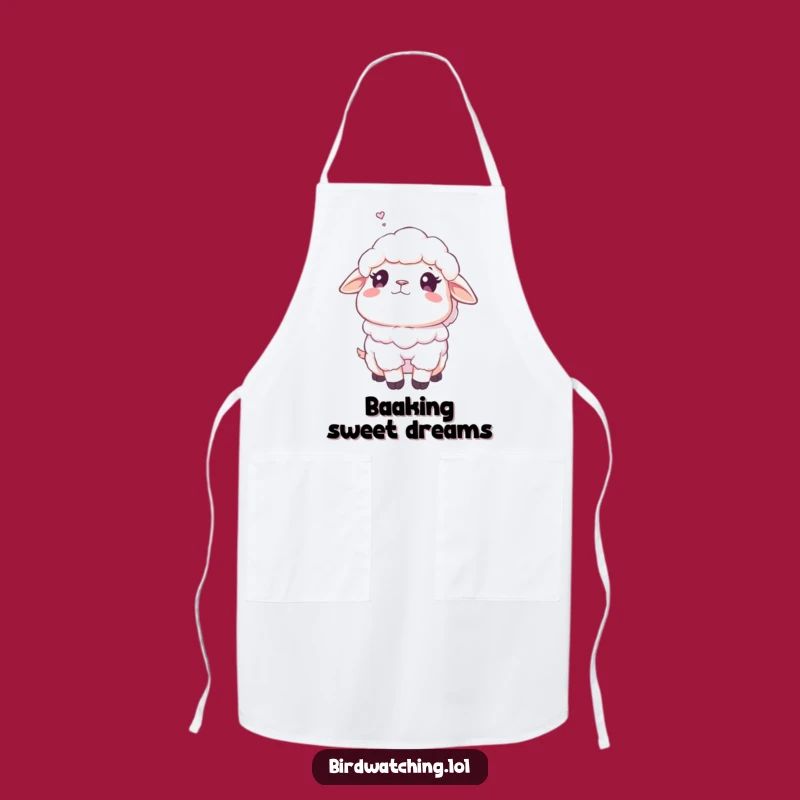 Funny Fluffy Sheep Dreamy Apron: Humorous Gift for Gentle Cooks