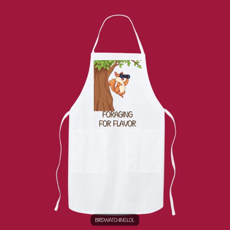 Funny Leaping Squirrel Apron: Kitchen Binocular Adventure Chef Wear