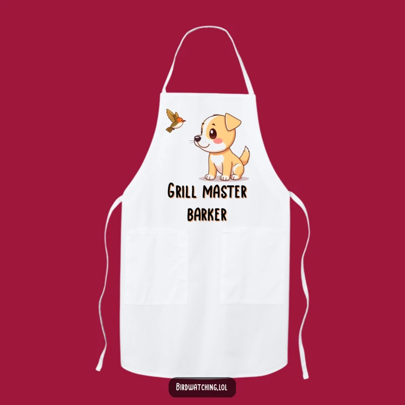 Funny Dog Bird Spotting Apron: Chef's Canine Kitchen Accessory, Perfect Gift