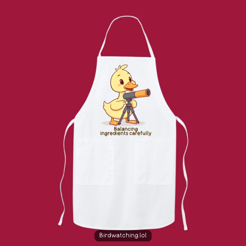 Funny Duck Telescope Apron: Science Fun Gift for Kitchen Explorers!