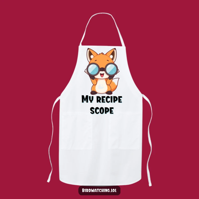 Funny Fox Apron: Adventurous Cook, Oversized Vision, Perfect Kitchen Gift!