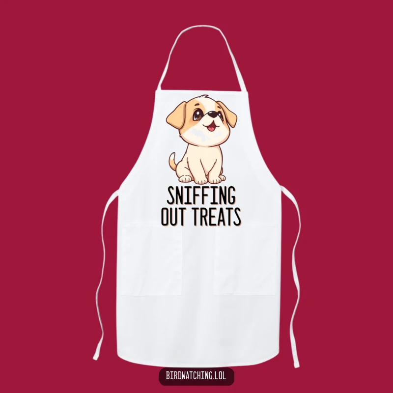 Funny Playful Puppy Apron: Kitchen Wagging Tail Chef Wear