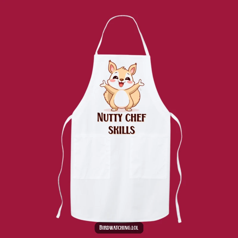 Funny Squirrel Apron: Cheerful Sky Gesture Kitchen Gift