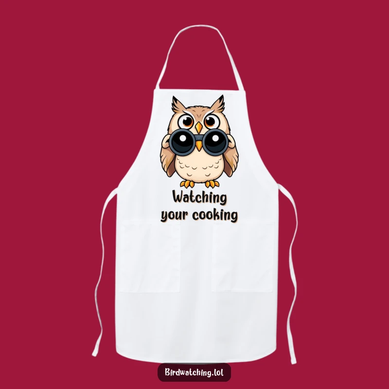 Funny Surprised Owl Apron - Wide-Eyed Chef's Helper for Kitchen Laughs