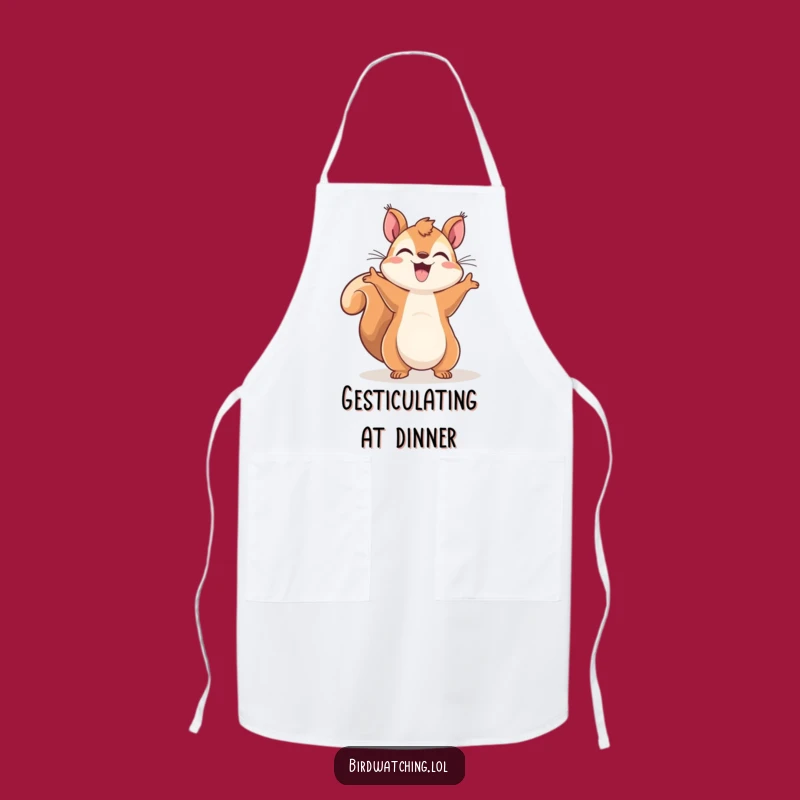 Funny Squirrel Sky-Gazer Apron: Cook with Cheerful Enthusiasm