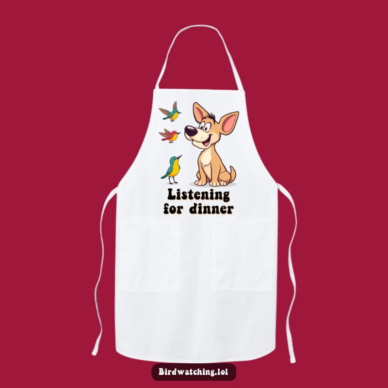 Funny Dog Bird Call Apron: Kitchen Fun for Canine Enthusiasts