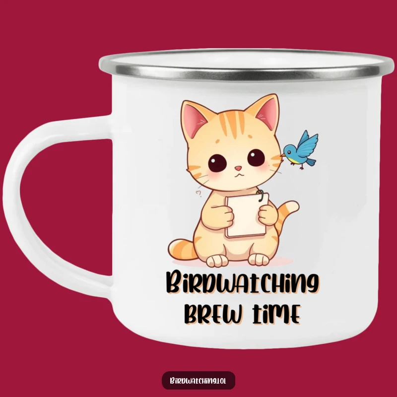 Funny Cat Observer Camping Mug - Durable & Hilarious Outdoor Companion