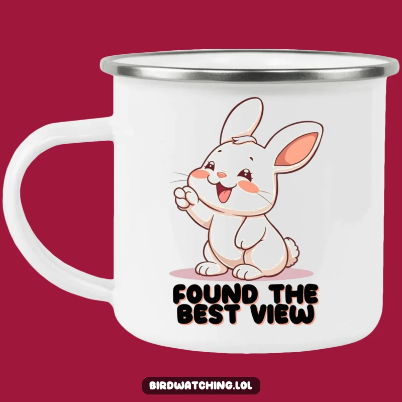 Funny Rabbit Camping Mug: Giggling Surprise Adventure Gift