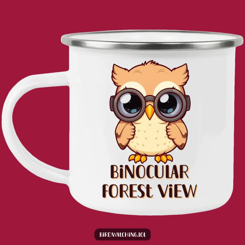 Funny Curious Owl Camping Mug: Durable Explorer Owl Cup, Perfect Outdoor Funny Gift