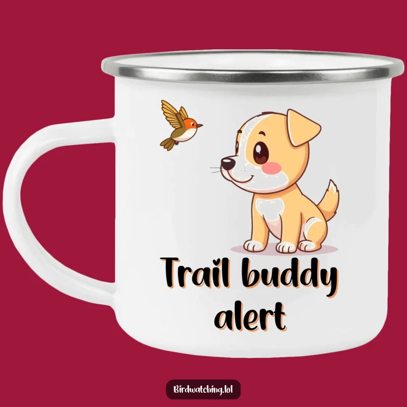 Funny Dog Bird Spotting Camping Mug: Adventure-Ready Canine Drinkware, Perfect Gift