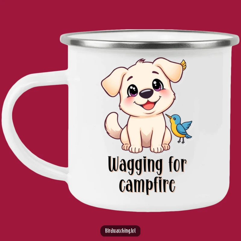 Funny Happy Dog Camping Mug - Durable & Joyful Outdoor Companion