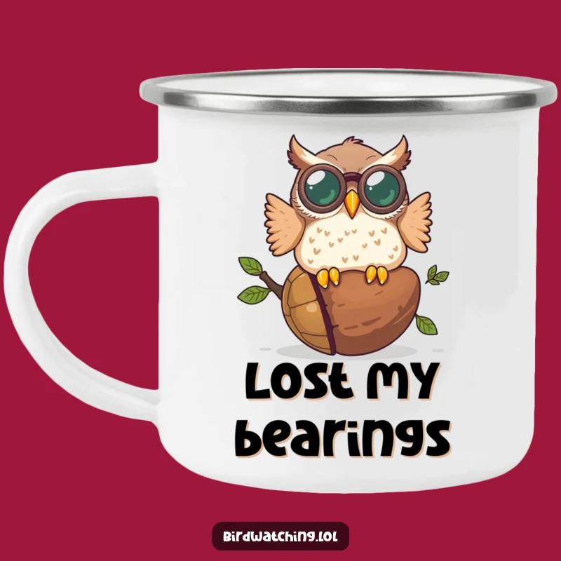 Funny Owl Binocular Adventure Camping Mug - Outdoor Laughs Gift