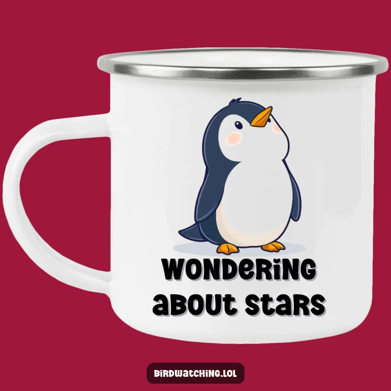 Funny Penguin Camping Mug, Durable Outdoor Drinkware, Perfect Gift