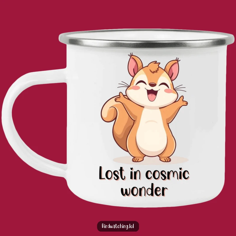 Funny Squirrel Sky-Gazer Camping Mug: Enjoy the Outdoors with Joy