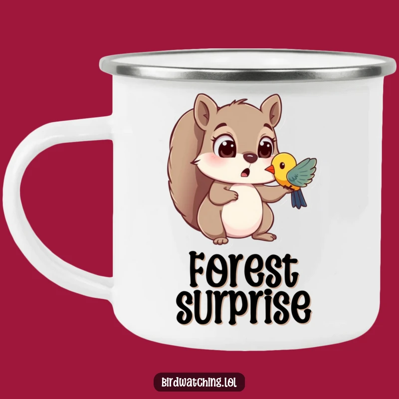 Funny Squirrel Surprise Camping Mug: Adventure in Sight - A Hilarious Funny Gift