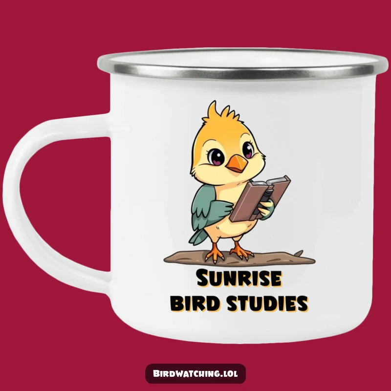 Funny Bird Watcher Camping Mug: Focused Artist Drinkware, Perfect Gift