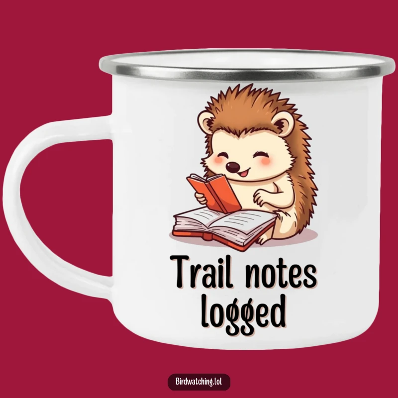 Funny Hedgehog Camping Mug - Trail Notes, Outdoor Gift