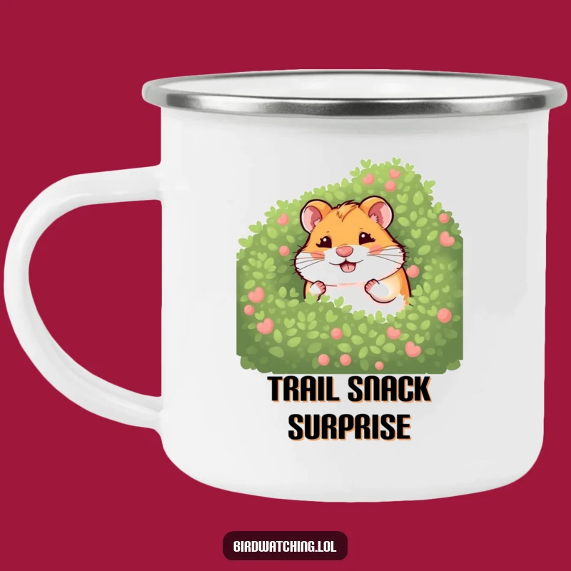 Funny Giggling Hamster Bush Camping Mug: Cute Humorous Gift for Playful Adventures