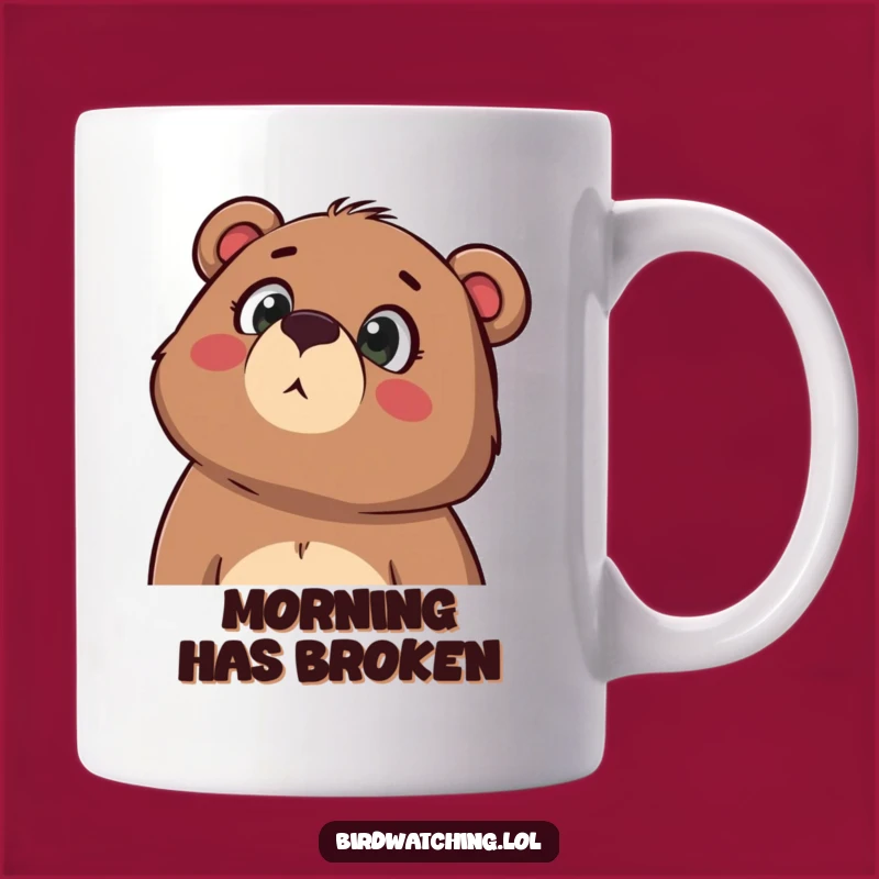 Funny Bear Mug: Wonderstruck Gaze Design, Perfect Funny Gift for Curious Souls
