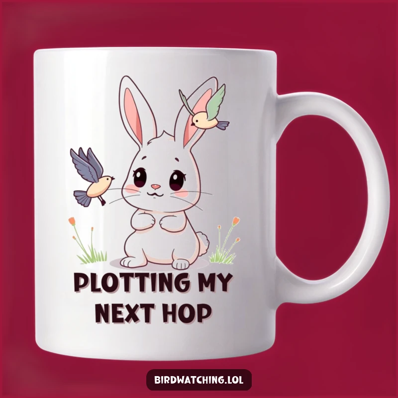 Funny Bunny Flying Creature Mug: Determined Observer, Perfect Funny Gift for Nature Lovers