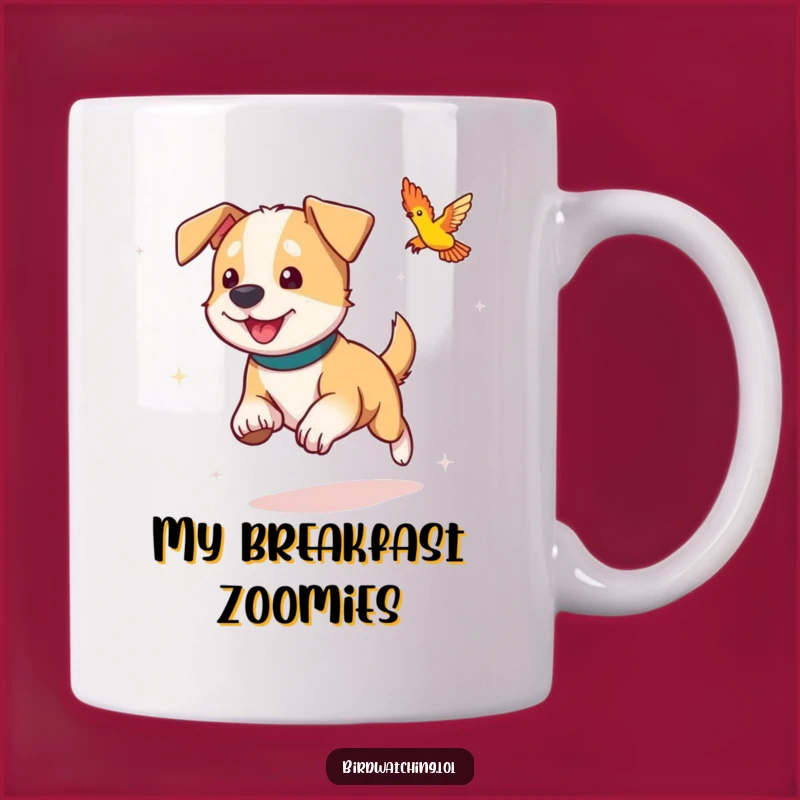 Funny Dog Bird Chasing Mug: Playful Pet Lover Gift For Fun