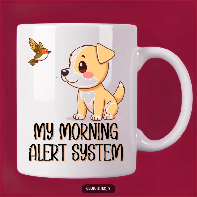 Funny Dog Bird Spotting Mug: Excited Canine Alert Gift for Dog Lovers