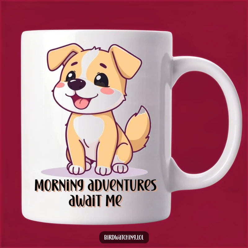 Funny Dog Horizon Mug: Happy Dog Lover Gift for Optimistic Souls!
