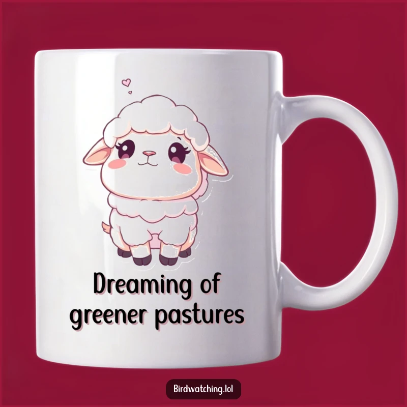 Funny Fluffy Sheep Dreamy Mug: A Whimsical Humorous Gift for Relaxed Souls