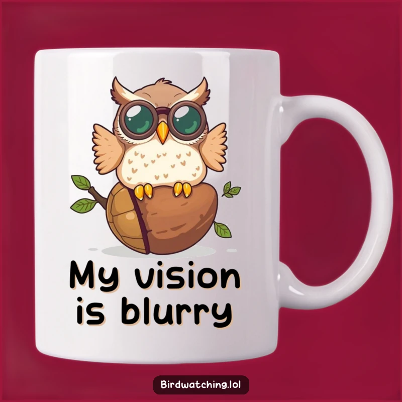 Funny Owl Binocular Blunder Mug - Hilarious Bird Watching Gift!