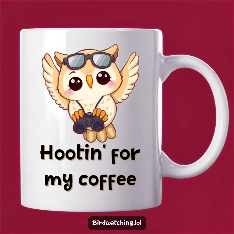 Funny Owl Birdwatcher Mug: Hilarious Gift for Nature Lovers and Spectacle Fans