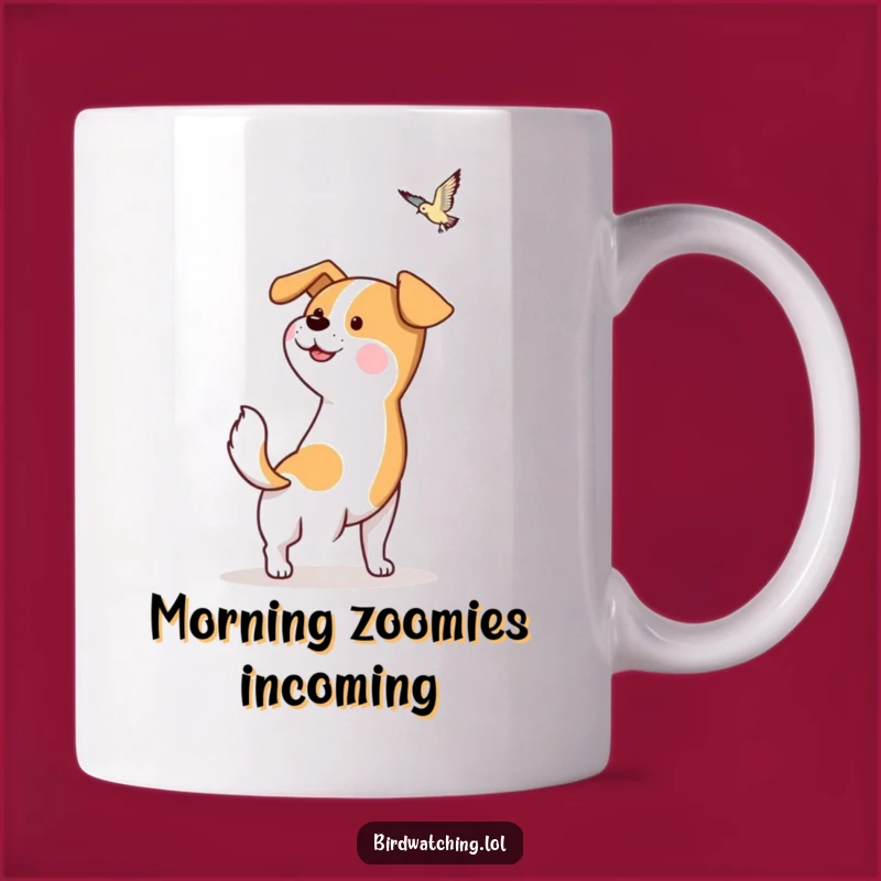 Funny Dog Bird Mug: Hopeful Tail Wag, Perfect Funny Gift for Dog Lovers