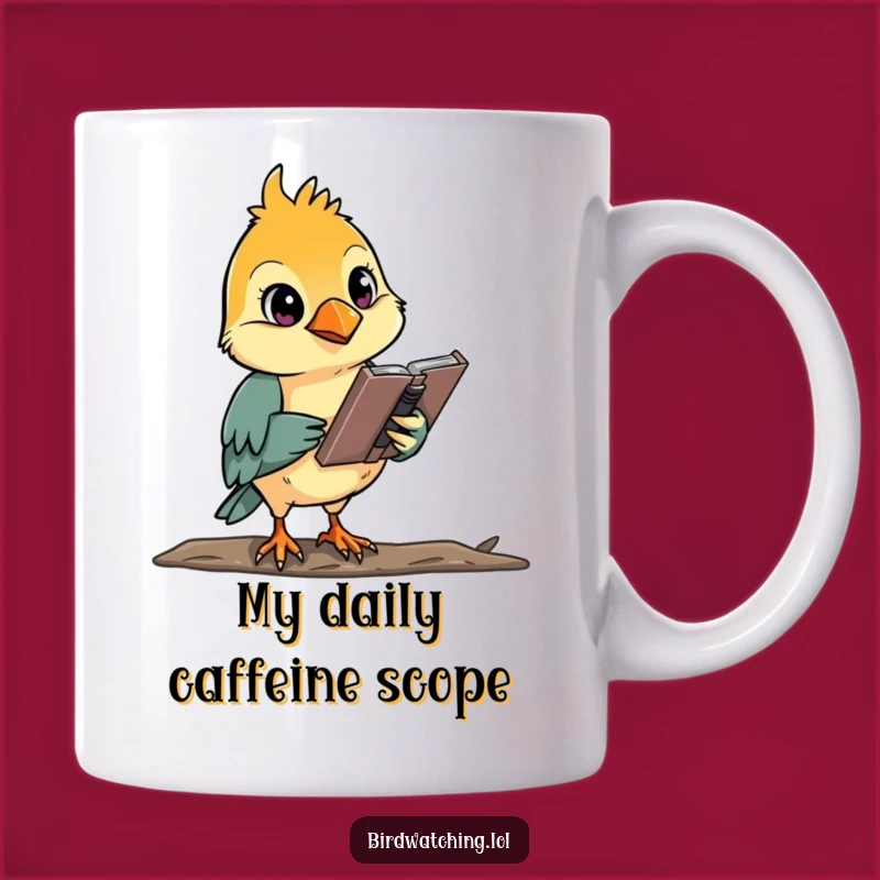Funny Bird Watcher Mug: Focused Sketch Artist Gift for Nature Lovers