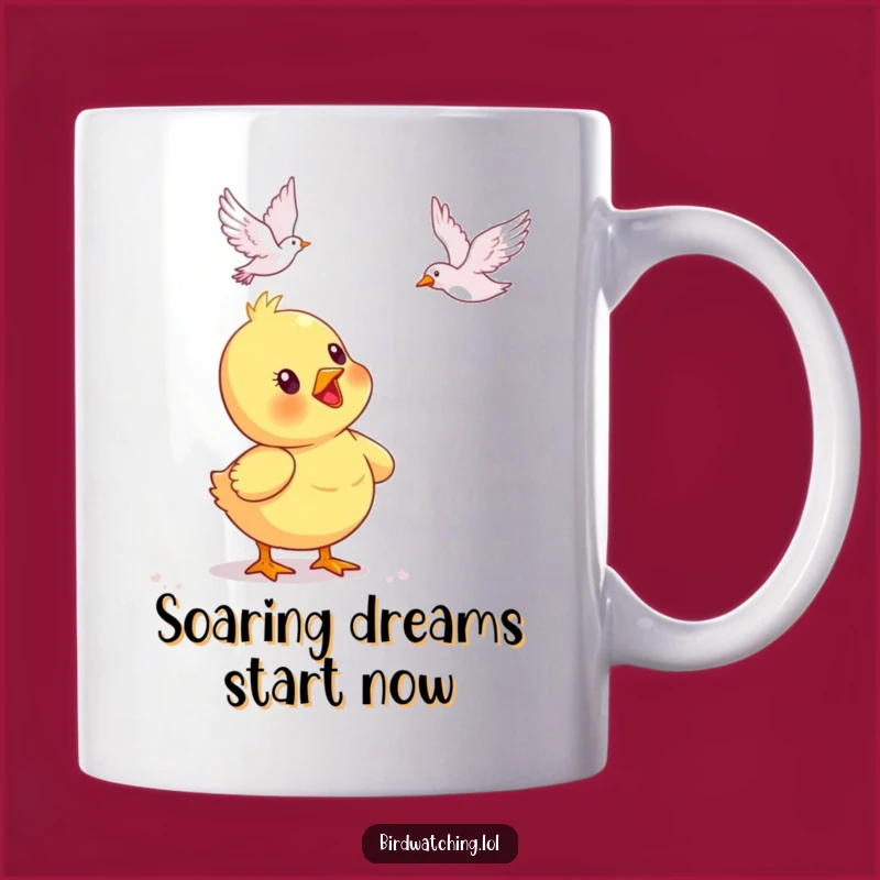 Funny Duckling Bird Watching Mug - Joyful Baby Animal Gift