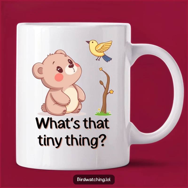 Funny Bear and Bird Wonder Mug - A Whimsical Moment, Perfect Gift
