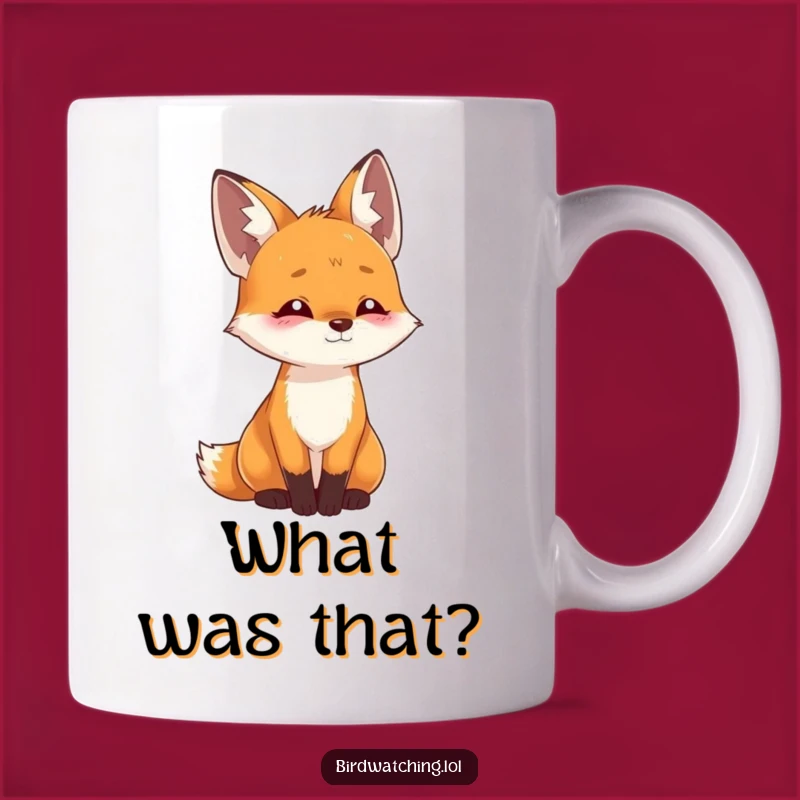Funny Playful Fox Mug: Listening Intently Gift for Curious Minds