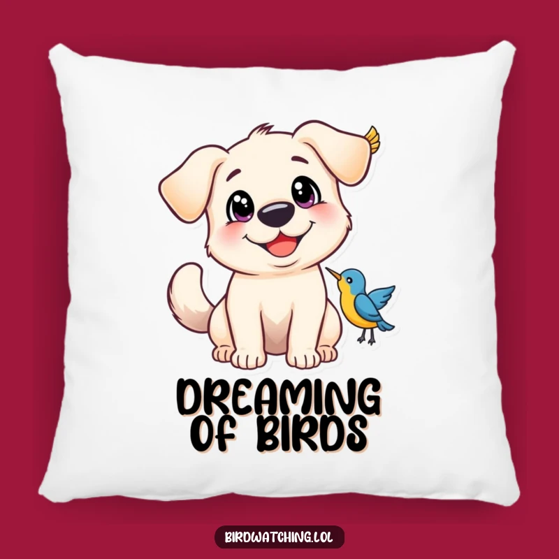 Funny Happy Dog Pillow - Cozy & Cheerful Accent