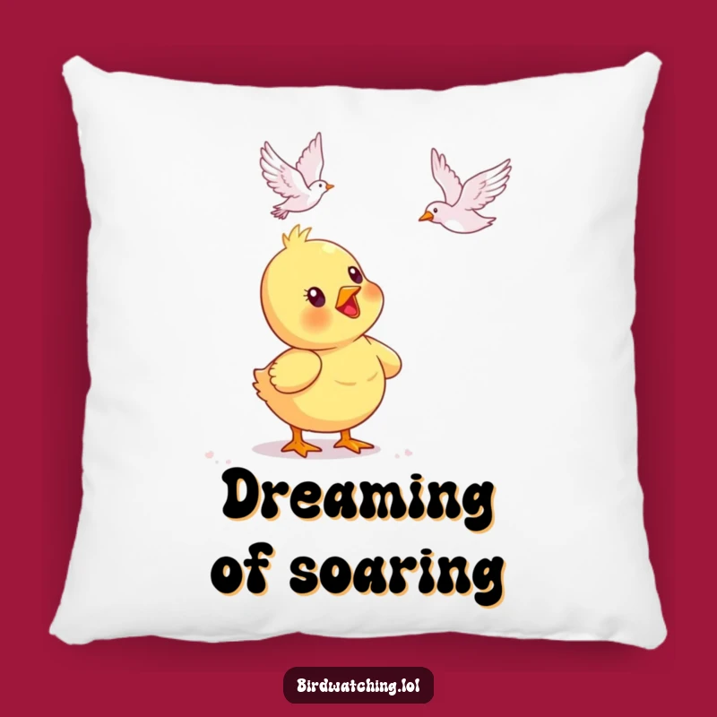 Funny Duckling Bird Watching Pillow - Cozy & Hilarious Accent