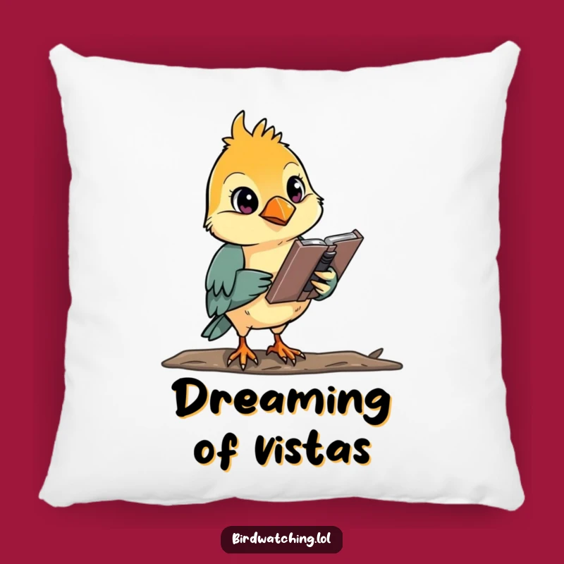Funny Bird Watcher Pillow: Comfy Artist Accent, Perfect Gift