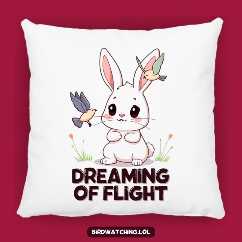 Funny Bunny Pillow: Determined Observer, Cozy Character Cushion, Awesome Funny Gift