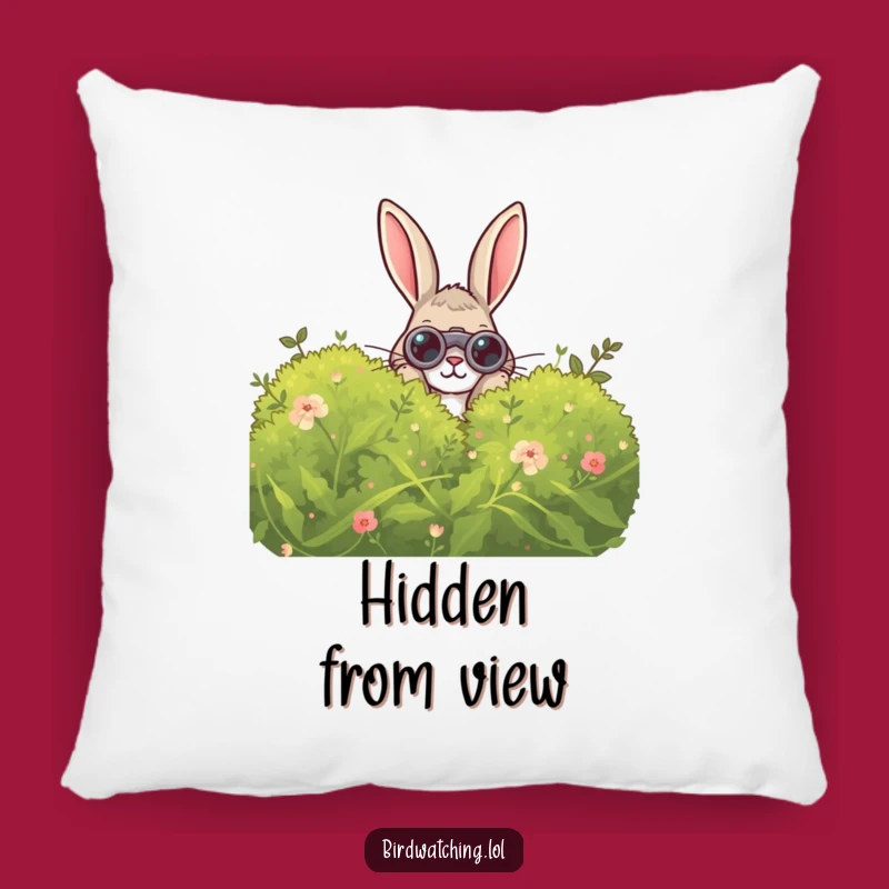 Funny Curious Rabbit Pillow: Comfy Binocular Bush Cushion