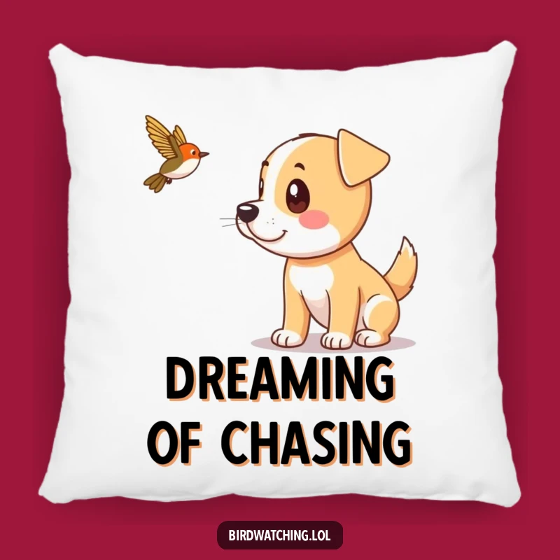 Funny Dog Bird Spotting Pillow: Comfy Canine Accent, Perfect Gift