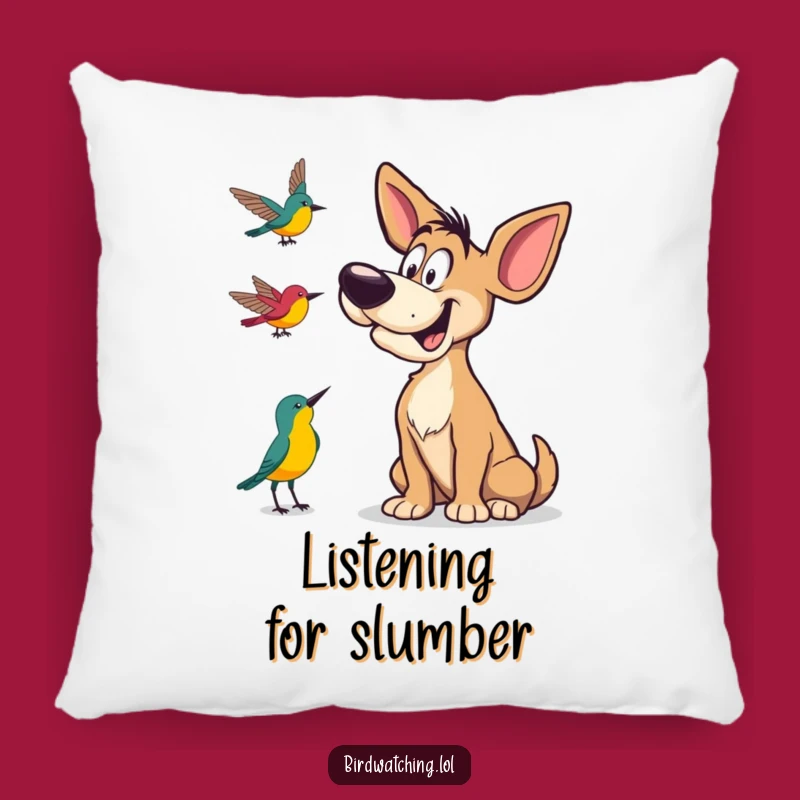 Funny Dog Listening Pillow: Cute & Comfy with Canine Comedy