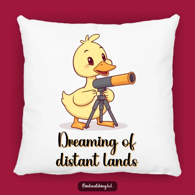 Funny Duck Telescope Pillow: Cozy & Quirky Gift for Scientists!