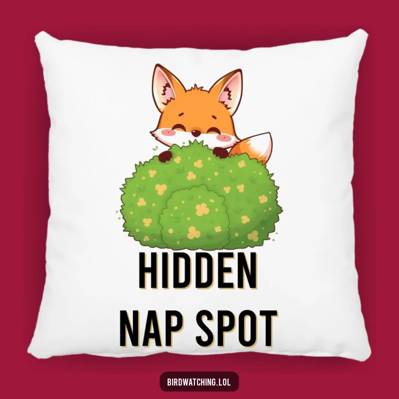Funny Joyful Fox Pillow: Cozy Peeking Fox Cushion, Cute Gift