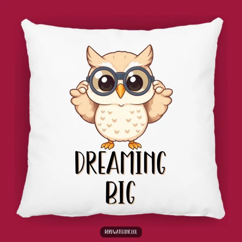 Funny Owl Explorer Pillow: Cozy Discovery - A Delightful Funny Gift