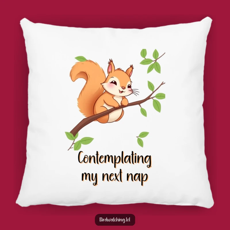 Funny Squirrel Observer Pillow - Comfy & Hilarious Accent Gift