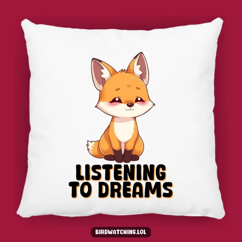 Funny Playful Fox Pillow: Soft Listening Intently Cushion for Comfort
