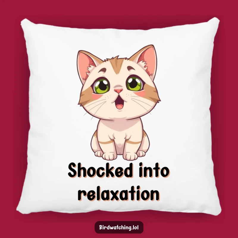 Funny Surprised Cat Pillow - Cozy & Hilarious Accent Gift