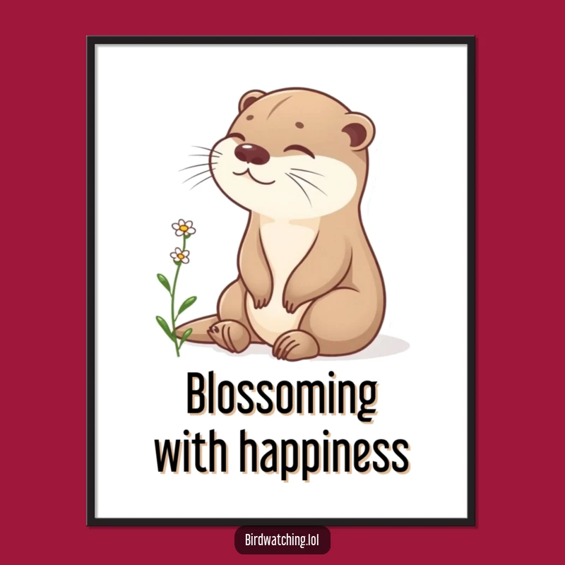 Funny Otter Digital Art: Instant Peaceful Gift for Walls!