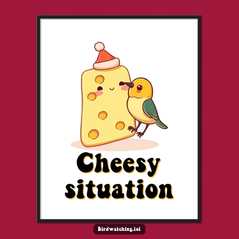 Funny Cheese Hat Peck Digital Art - Instant Quirky Decor Gift